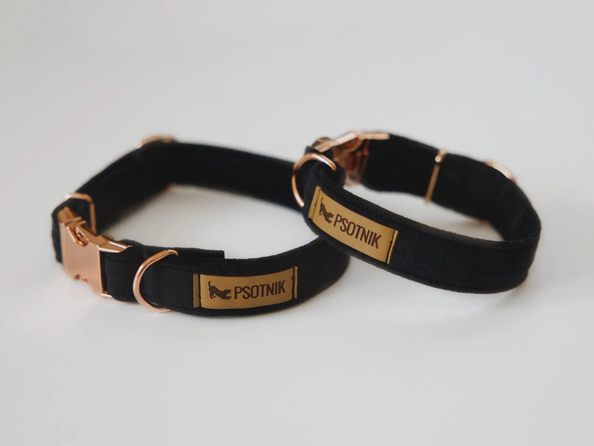 Obroża z klamrą Psotnik czarna Psotnik