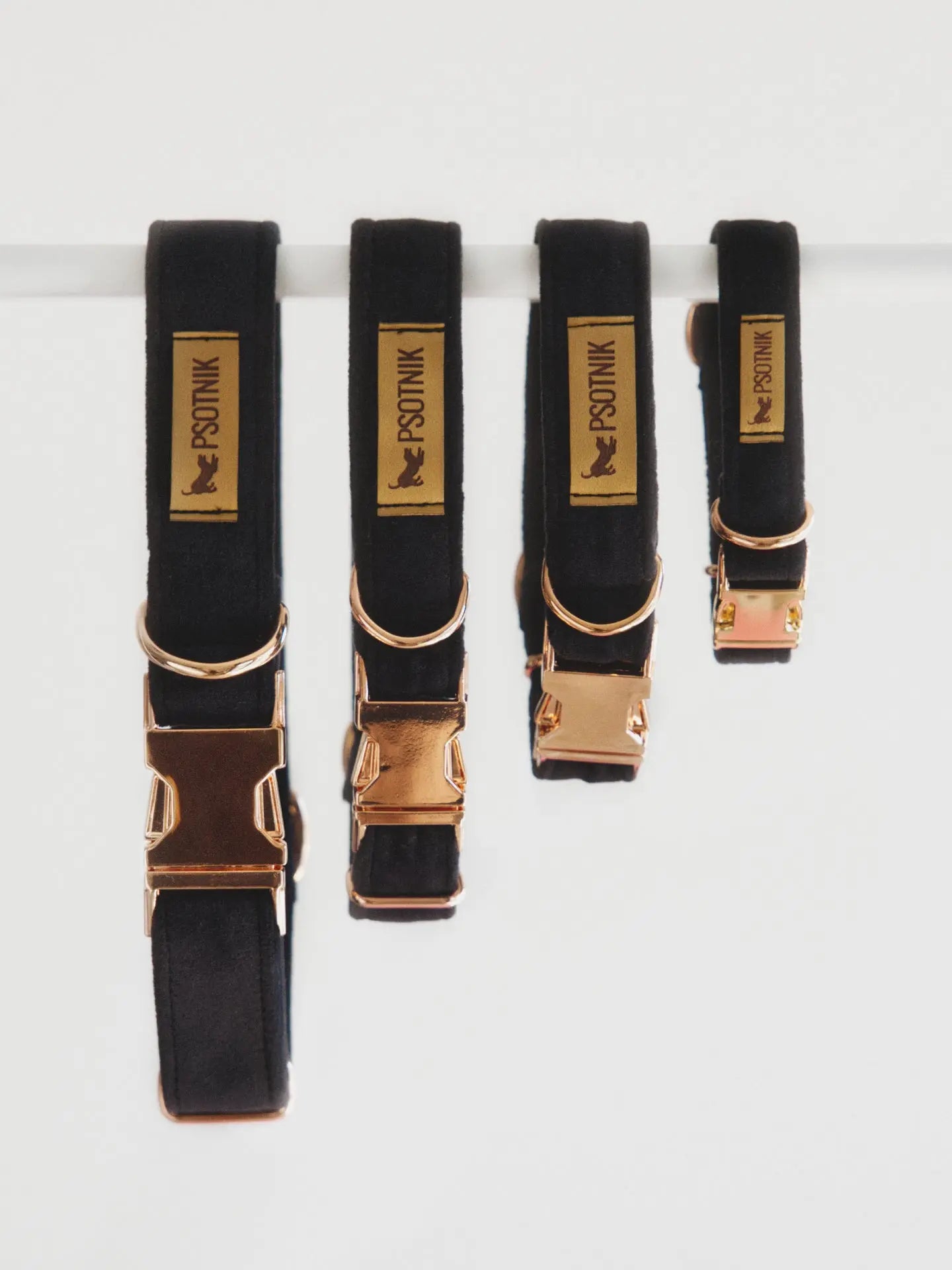 Obroża z klamrą Psotnik czarna Psotnik