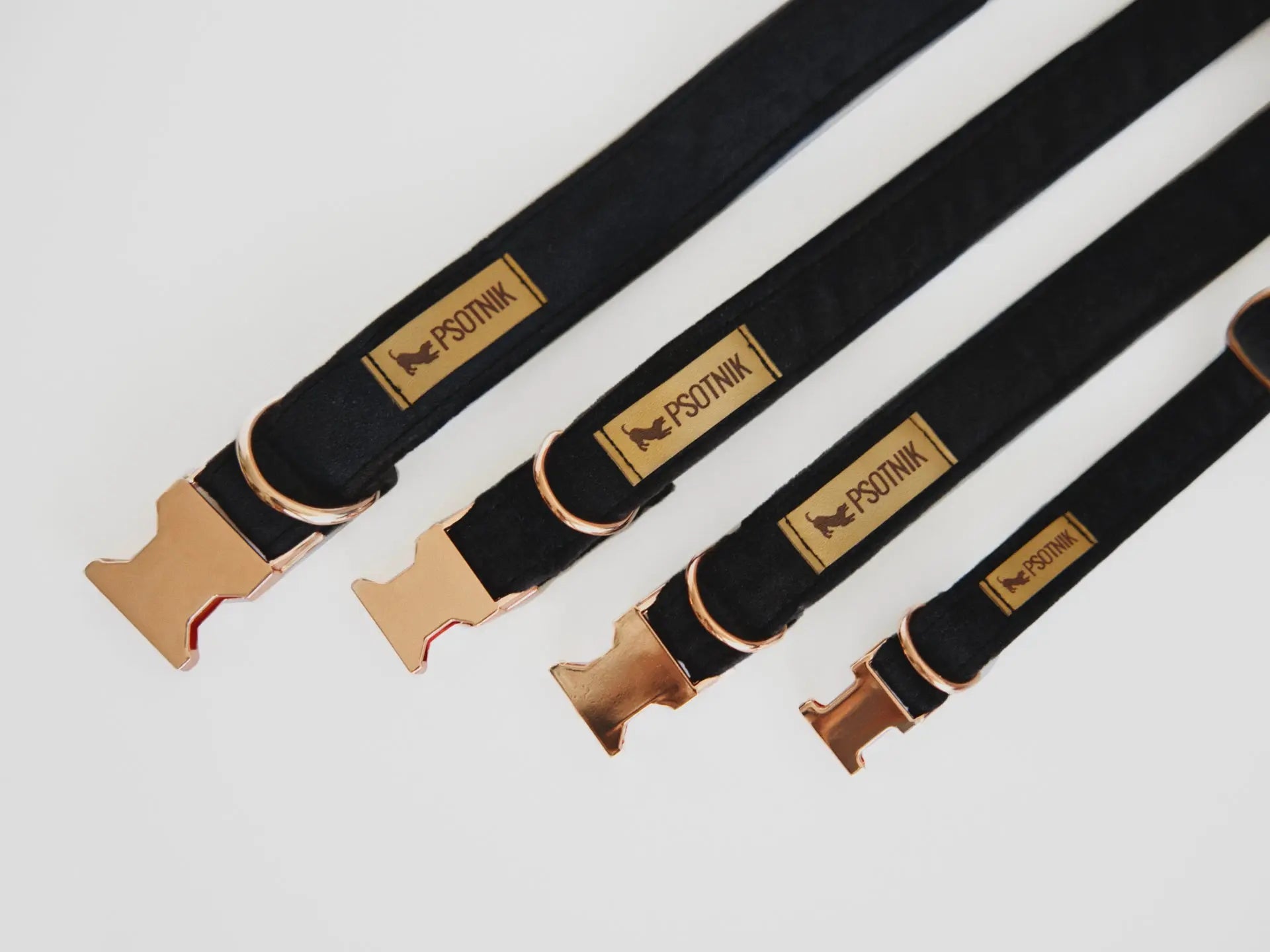 Obroża z klamrą Psotnik czarna Psotnik