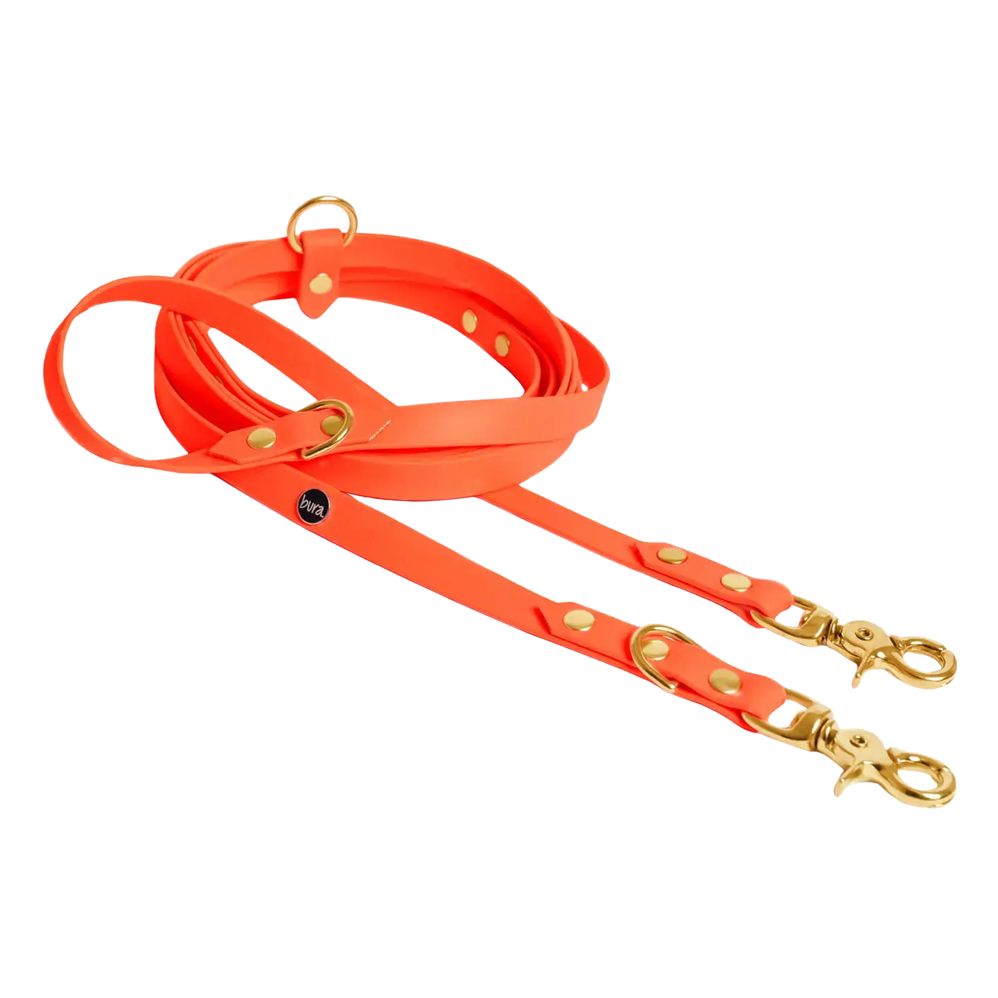 Smycz przepinana multifunkcyjna z Biothane dla psa, pomarańcz / doggie COOL BURA