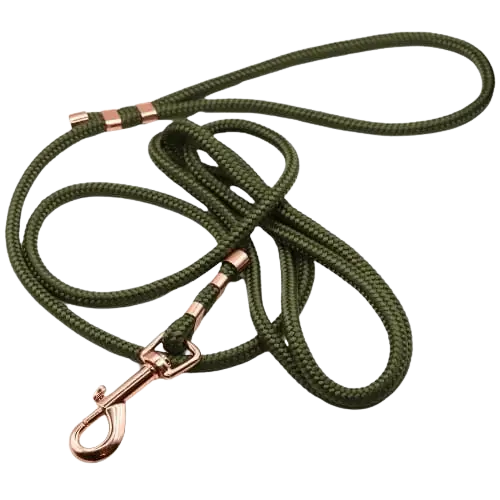 Smycz miejska linowa Dark Olive Co collar
