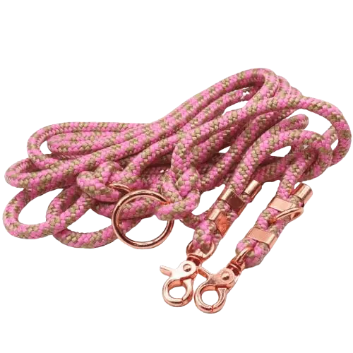 Smycz przepinana linowa Almond Flaming Co collar