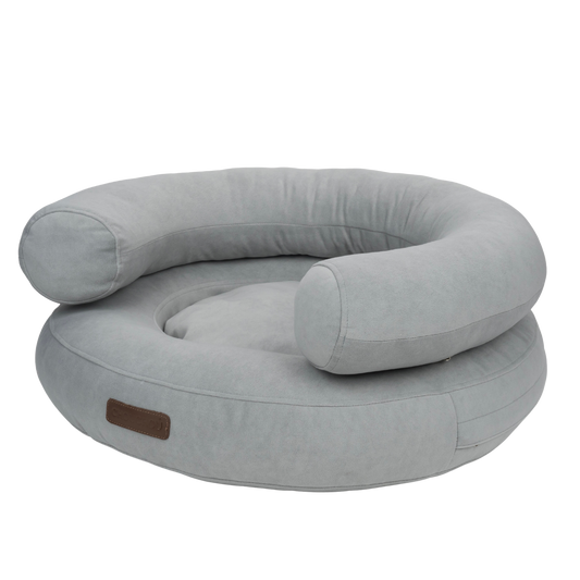 Legowisko "Marshmallow" dla psa i kota w kolorze jasnoszarym