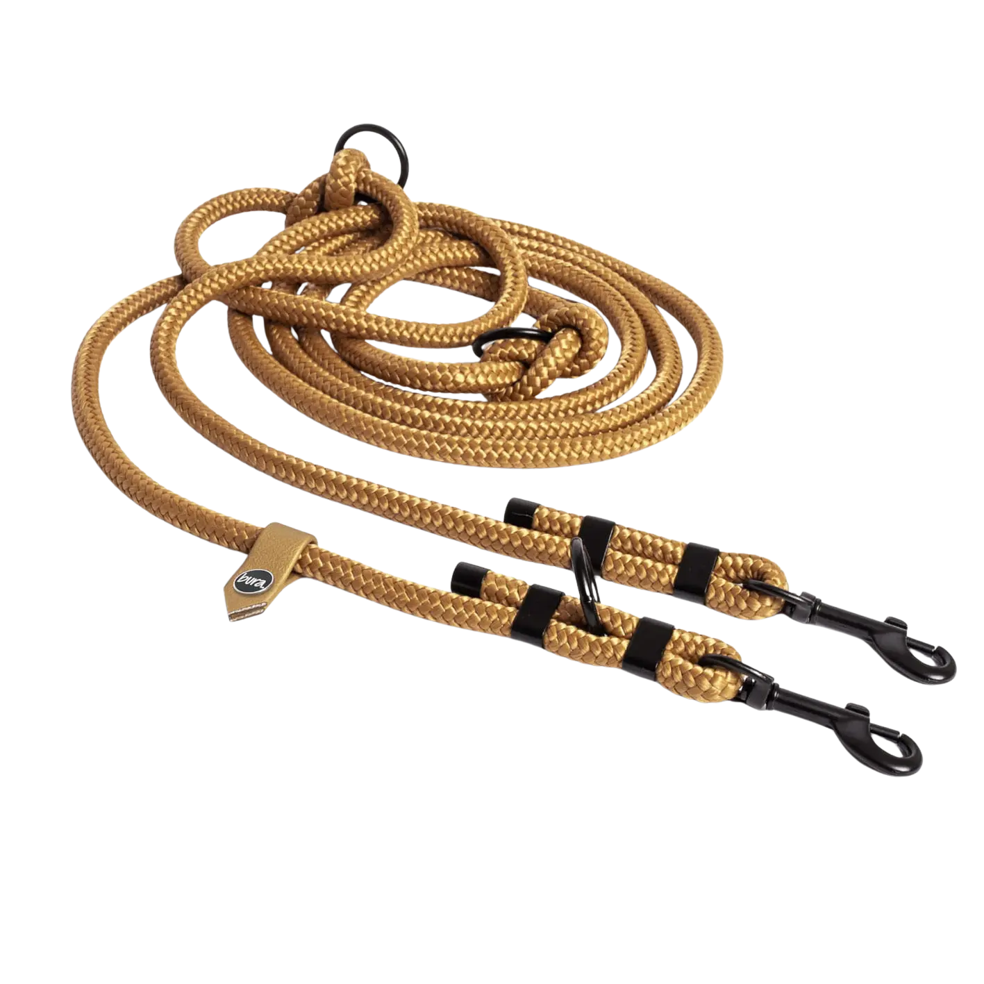 Smycz przepinana linowa dla psa, karmelowy / psiowe carmeLOVE BURA