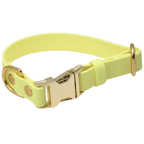Obroża na klamrę BioThane Lemon Yellow Co Collar