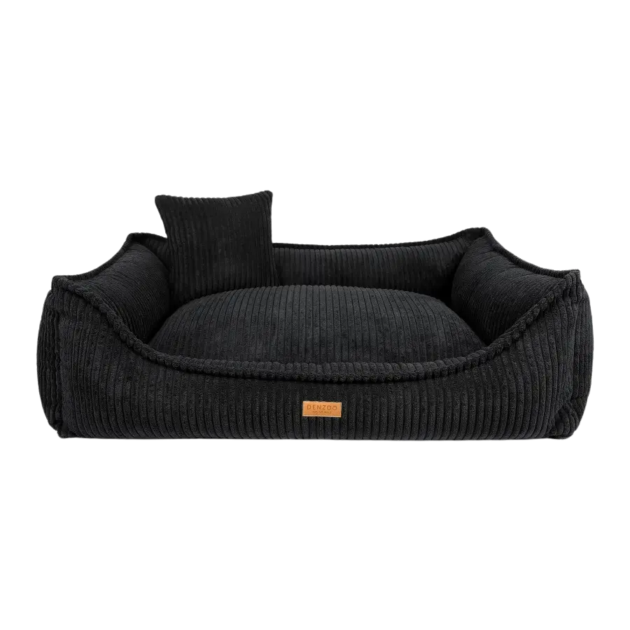 Legowisko premium dla psa i kota ortopedyczne czarne - MILANO BLACK DENZOO