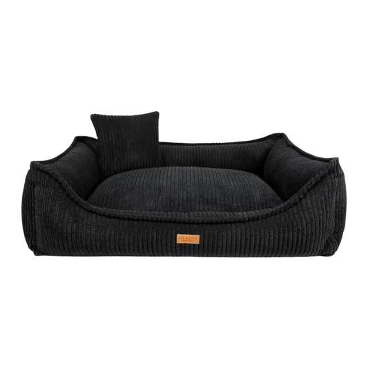 Legowisko premium dla psa i kota ortopedyczne czarne - MILANO BLACK DENZOO