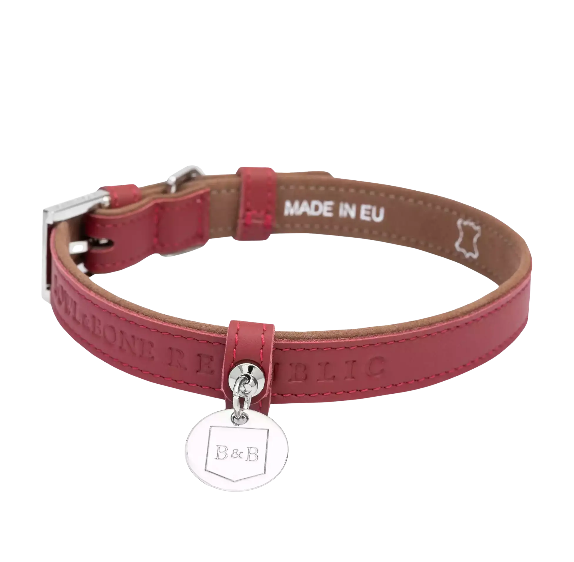 Obroża dla psa MONACO bordowa Bowl & Bone