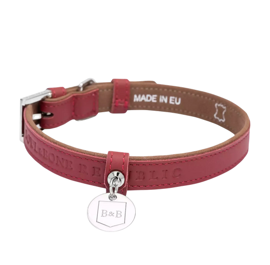 Obroża dla psa MONACO bordowa Bowl & Bone