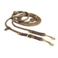 Załaduj obraz do przeglądarki galerii, Smycz przepinana linowa dla psa, brązowy mix / chocolate... HAU good! BURA
