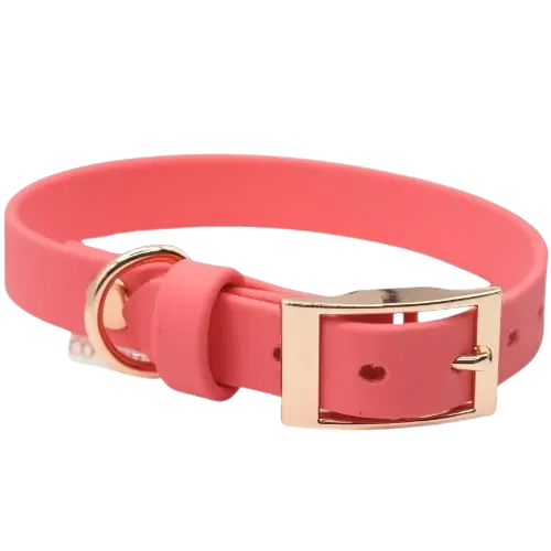 Obroża na sprzączkę BioThane Coral Pink Co Collar