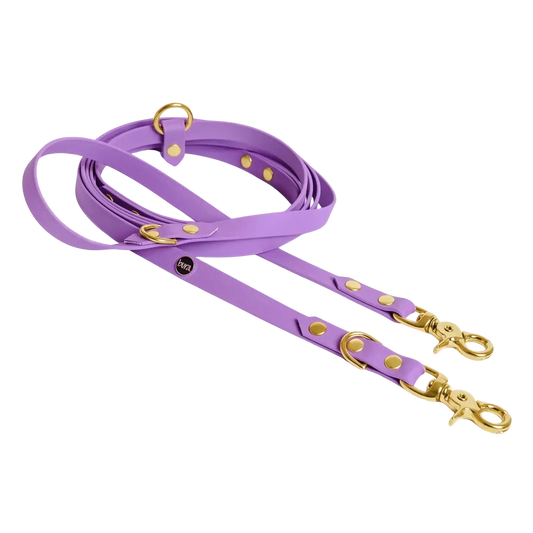 Smycz przepinana multifunkcyjna z Biothane dla psa, jasny fioletowy / FURRY tale BURA