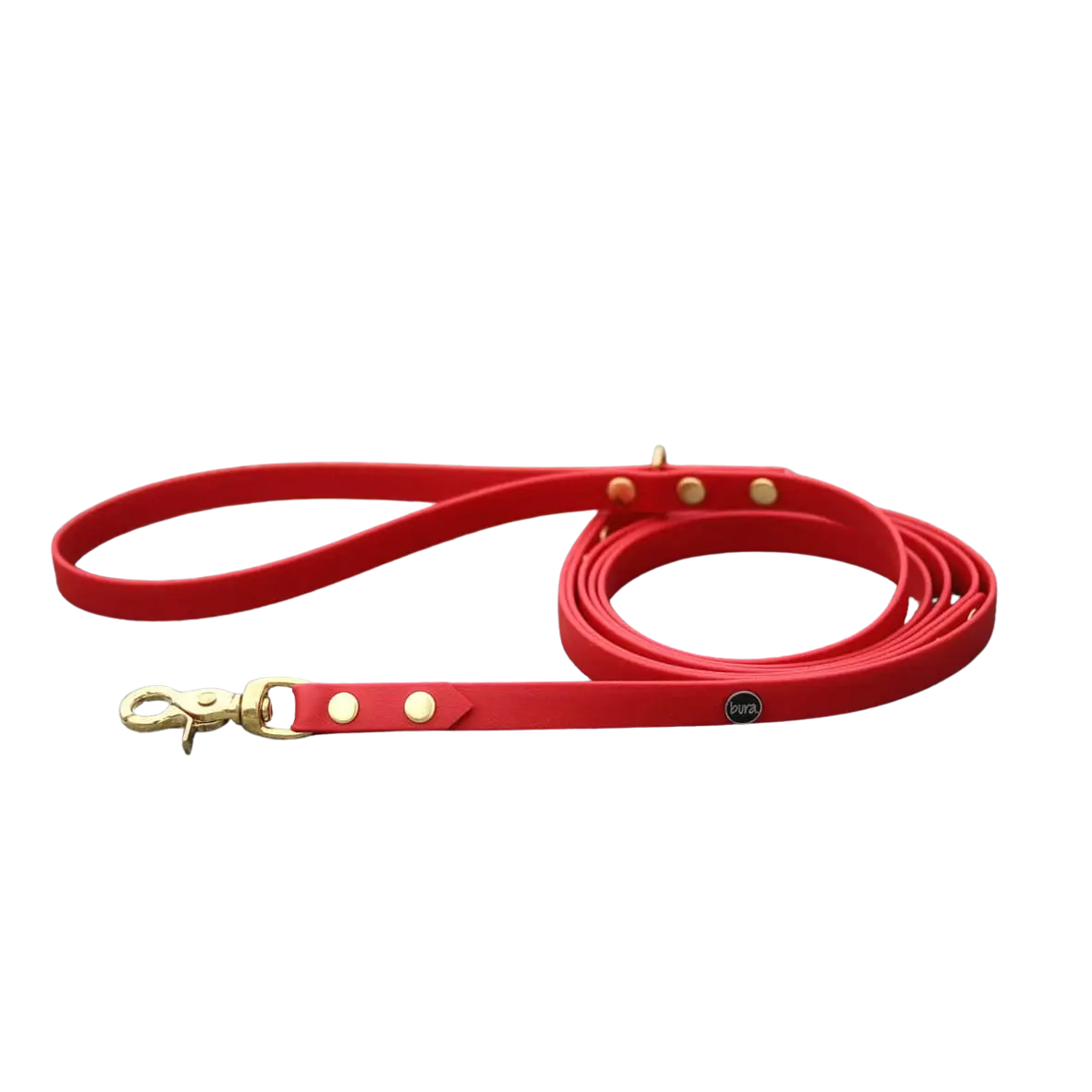 Smycz miejska z Biothane dla psa, czerwony / hot DOG BURA