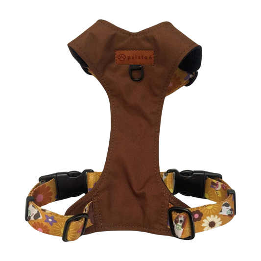 Szelki bezuciskowe Hippie - Miłość, Wolność, Psy psistań