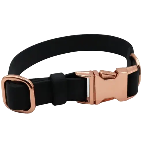 Obroża na klamrę BioThane Raven Black Co Collar