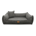 Załaduj obraz do przeglądarki galerii, Legowisko dla psa i kota z materacem ortopedycznym ciemno szare - ANCONA DARK GREY DENZOO
