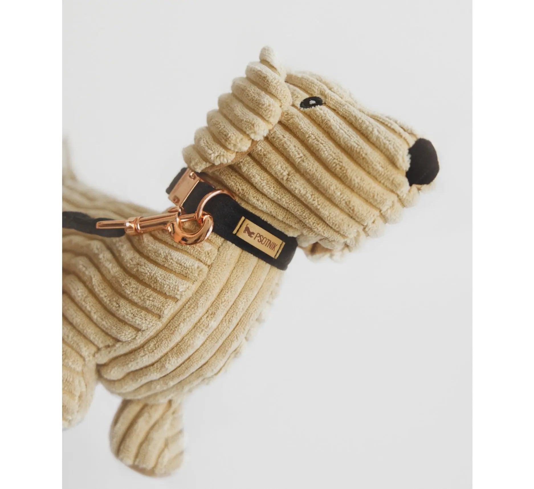 Obroża z klamrą Psotnik czarna Psotnik