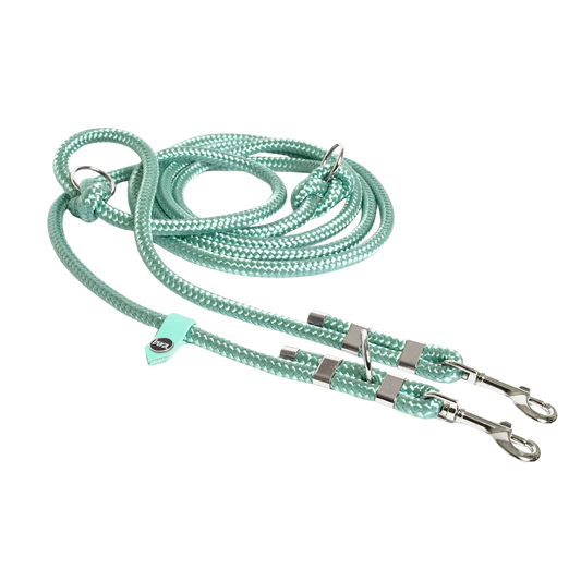 Smycz przepinana linowa dla psa, miętowy / psia miętka BURA