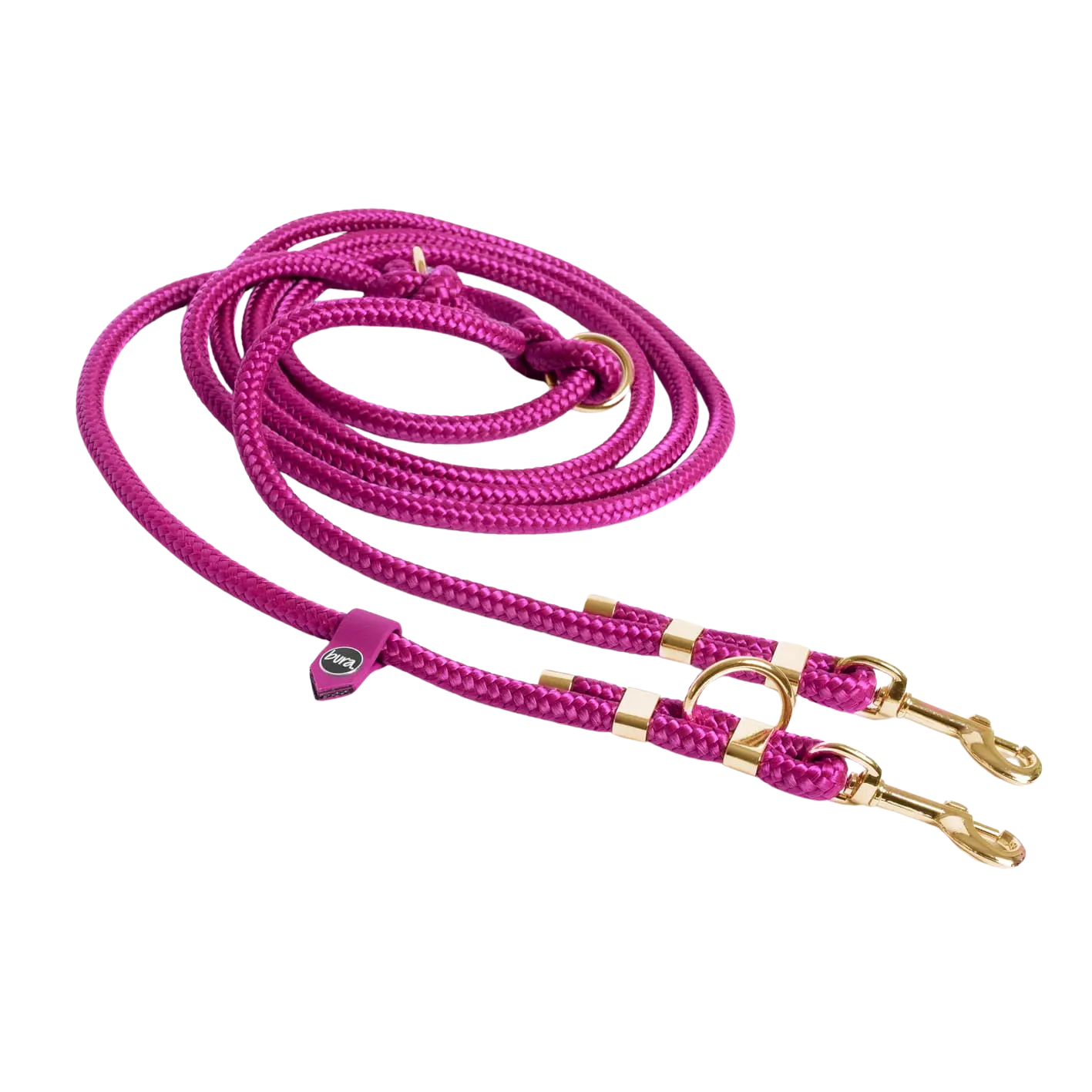 Smycz przepinana linowa dla psa, magenta / Pup Fiction BURA