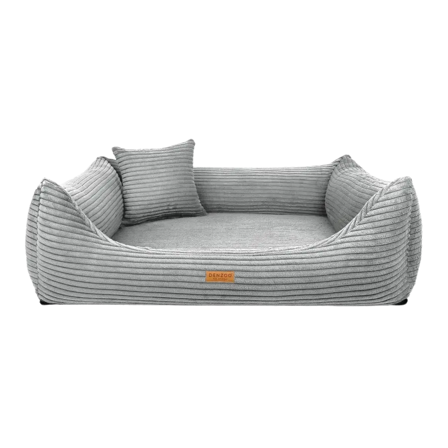 Legowisko dla psa i kota z materacem ortopedycznym szare - RIMINI GREY DENZOO