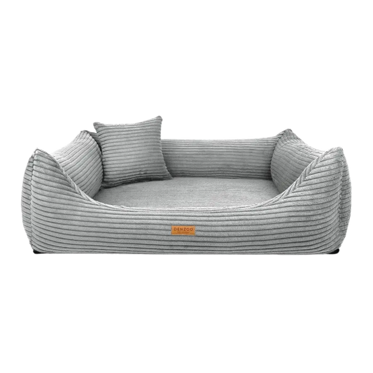 Legowisko dla psa i kota z materacem ortopedycznym szare - RIMINI GREY DENZOO