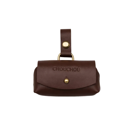 Etui na woreczki "Classy" w kolorze czekoladowym