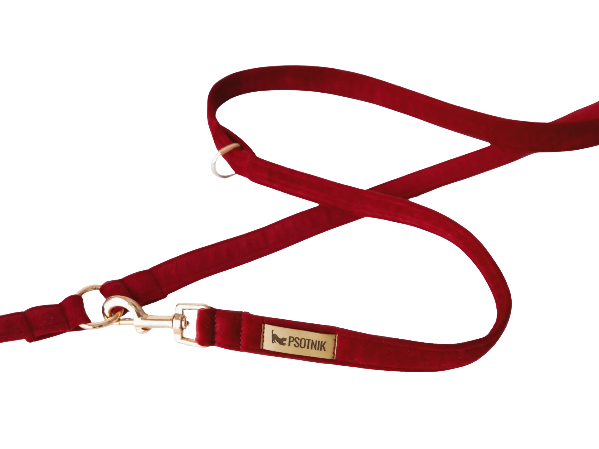 Smycz przepinana Bordowy Psotnik Psotnik
