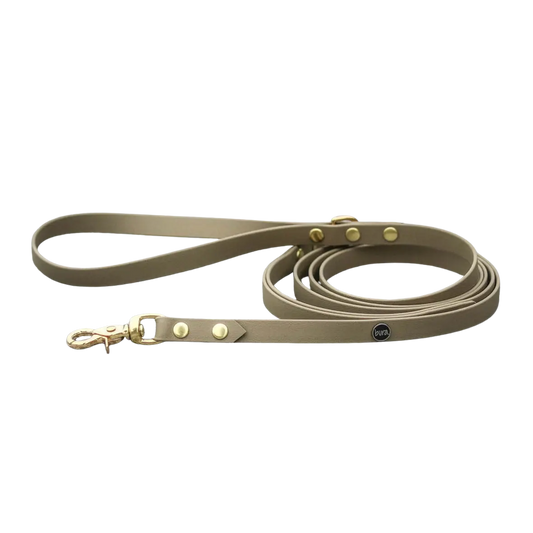 Smycz miejska z Biothane dla psa, khaki / PSIAkość BURA