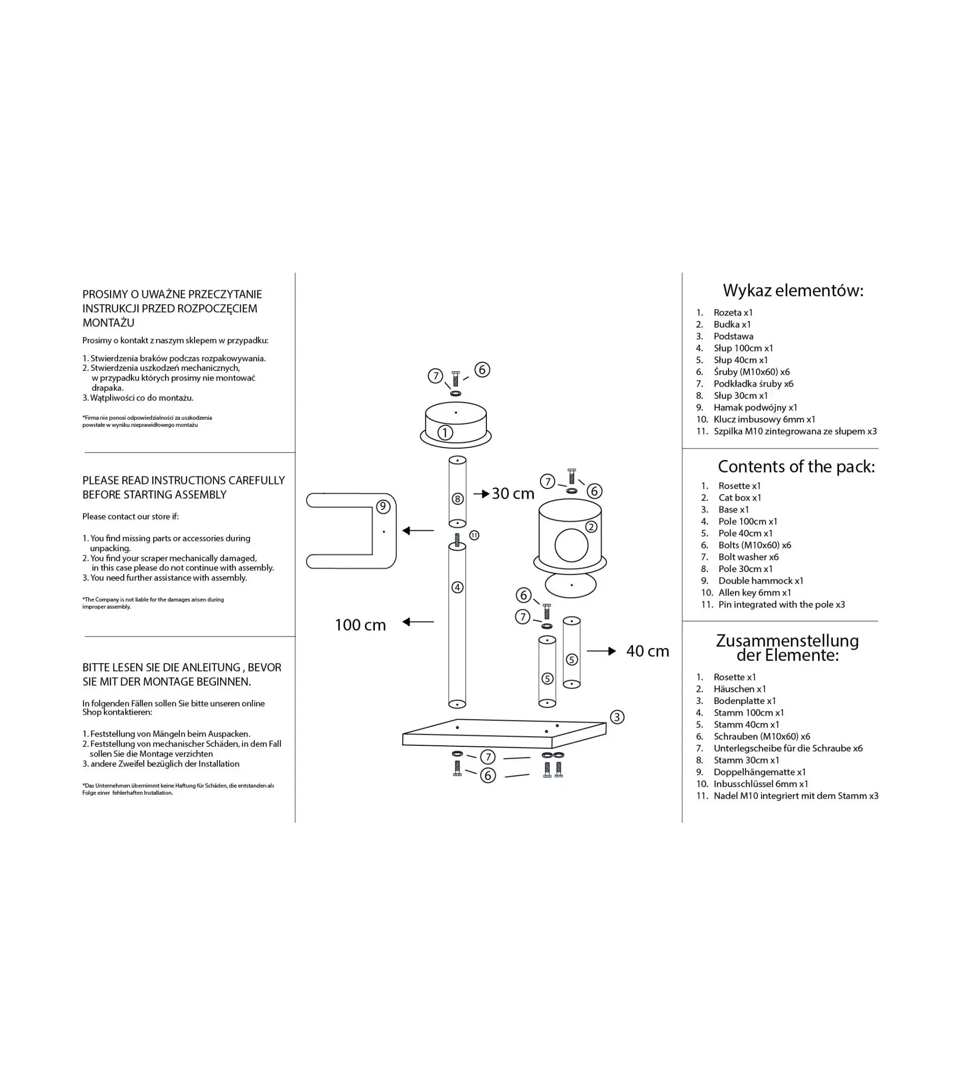 Drapak dla kota PURA RUFI