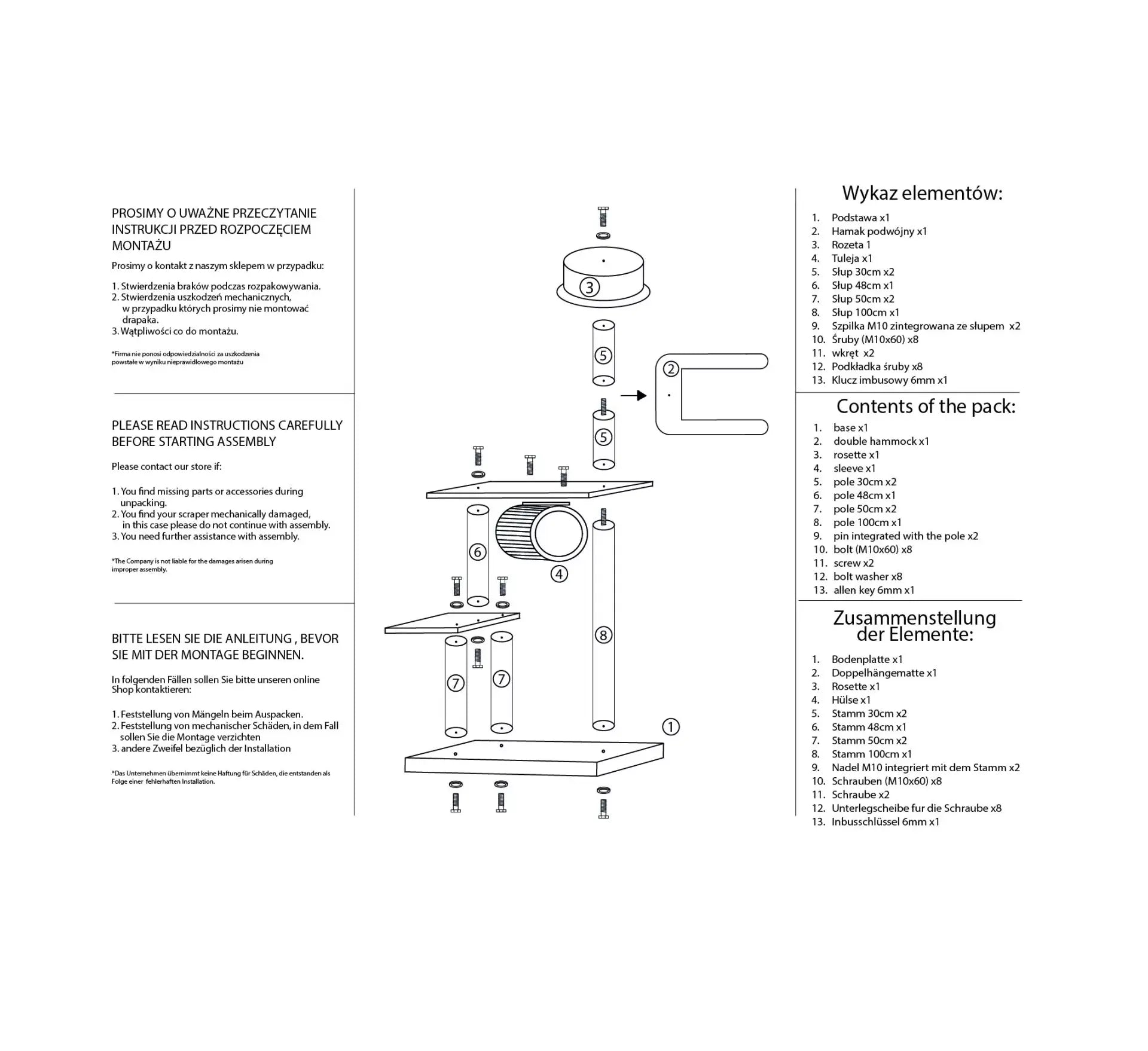 Drapak dla kota LUNA RUFI