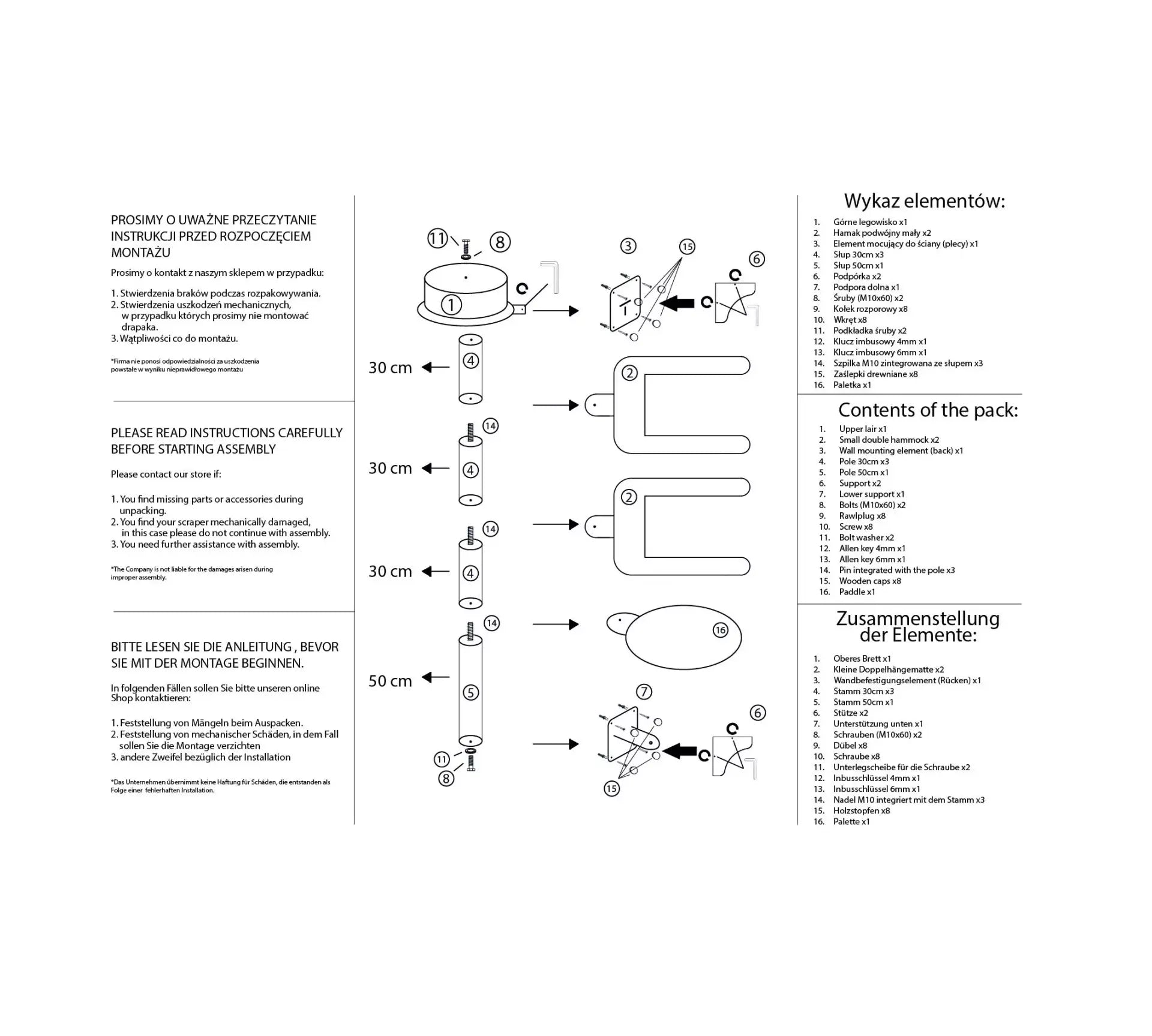 Drapak ścienny dla kota Vita RUFI