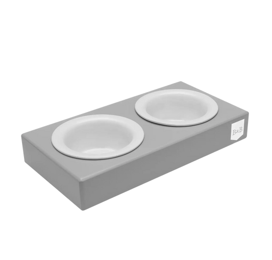 Miska dla psa DUO CERAMIC szara Bowl & Bone