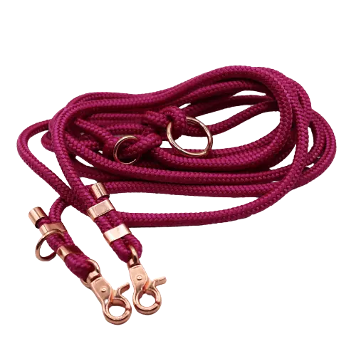 Smycz przepinana linowa Magenta Pink Co collar