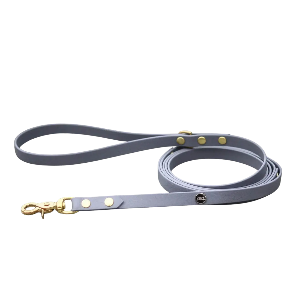 Smycz miejska z Biothane dla psa, szary / szaroBURA BURA