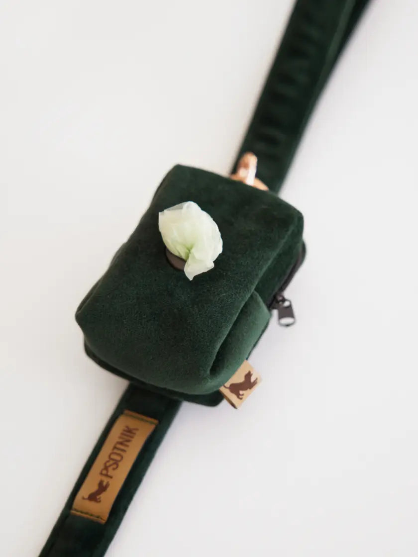 Etui na kupoworki butelkowa zieleń Psotnik