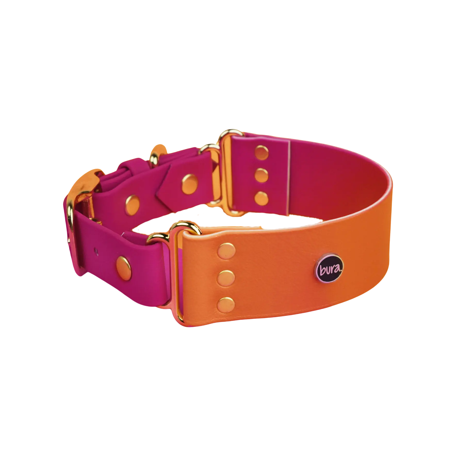 Szeroka obroża na sprzączkę, Tequila Sunrise BURA