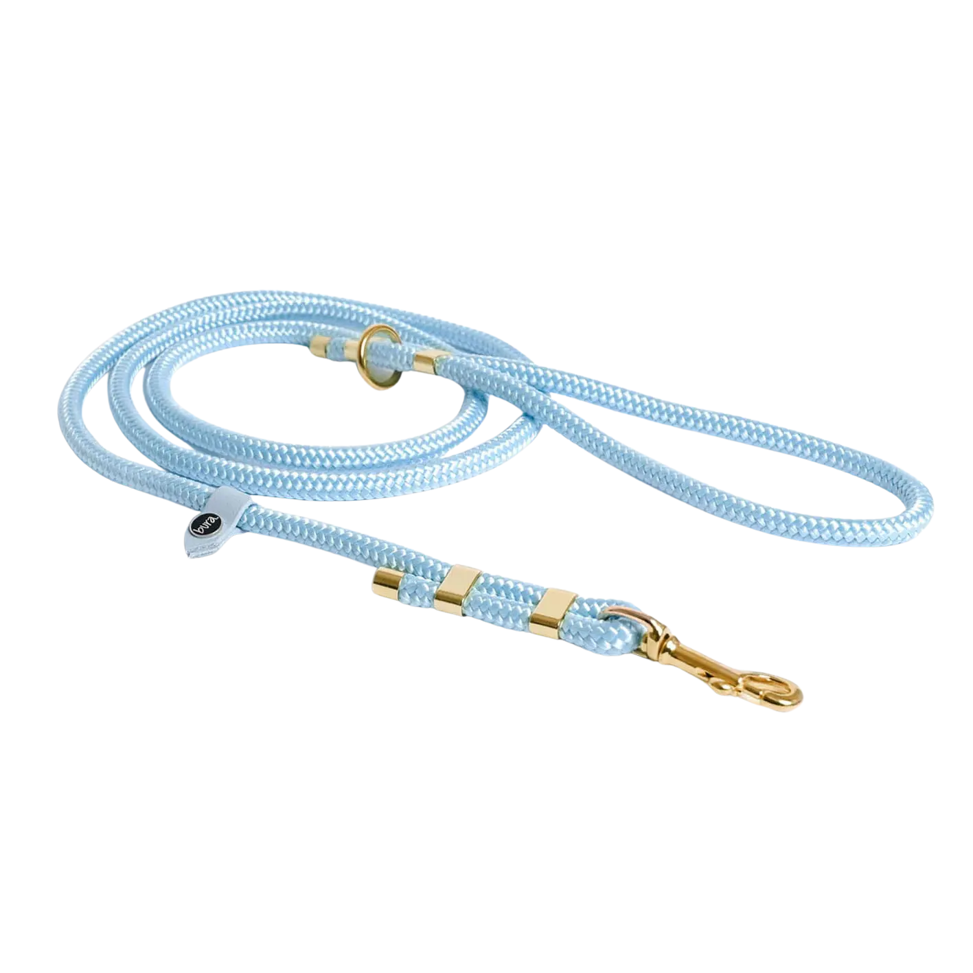 Smycz miejska linowa dla psa, pastelowy niebieski / PUPPY blue BURA