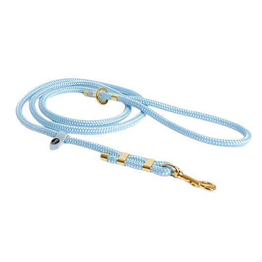 Smycz miejska linowa dla psa, pastelowy niebieski / PUPPY blue BURA