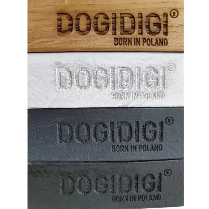 Bufet dla psa z miskami ø12 cm dębowy DOGIDIGI