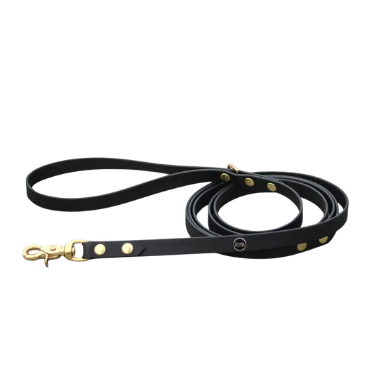 Smycz miejska z Biothane dla psa, czarny / COCO Psianel BURA