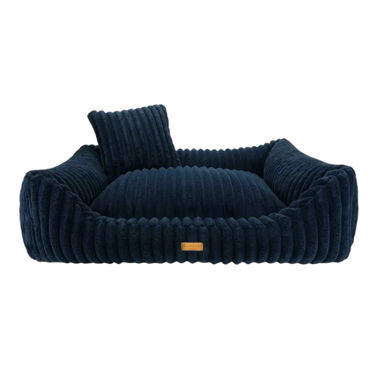 Legowisko premium dla psa i kota ortopedyczne granatowe - PALERMO NAVY BLUE DENZOO