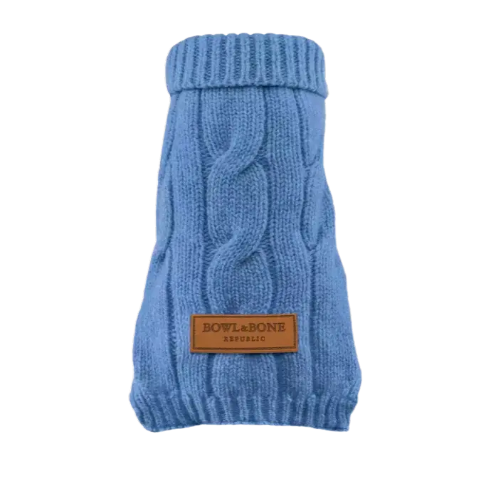 Sweterek dla psa ASPEN niebieski Bowl & Bone