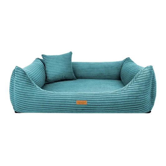 Legowisko dla psa i kota z materacem ortopedycznym turkusowe - RIMINI TURQUISE DENZOO