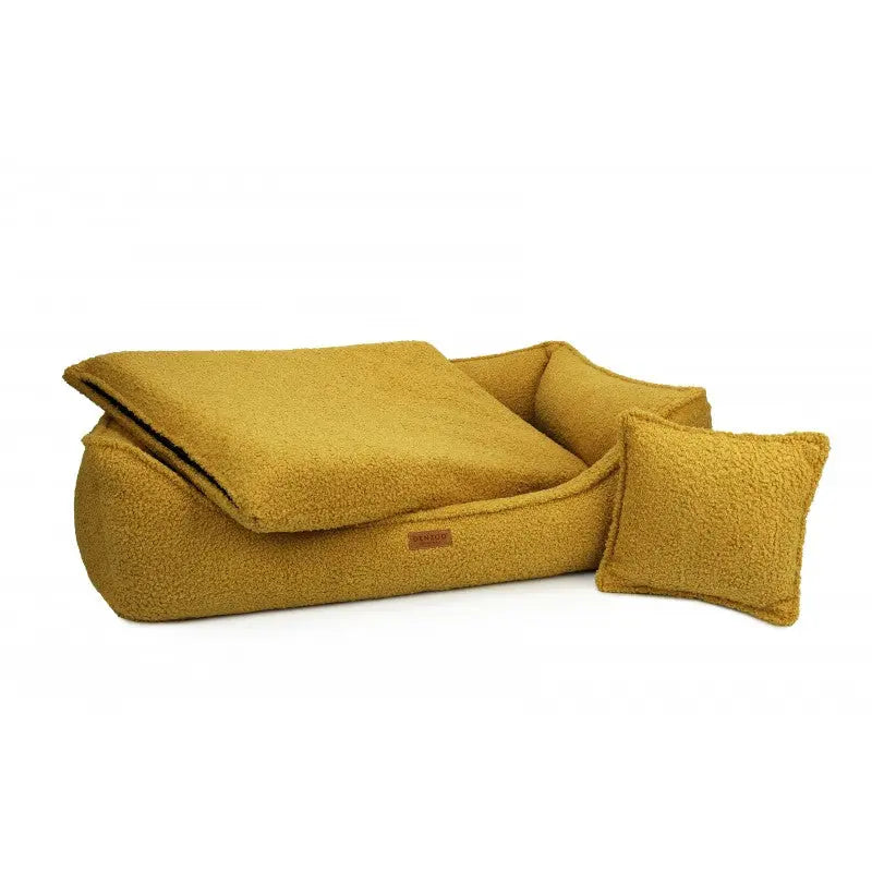 Legowisko premium dla psa i kota ortopedyczne musztardowe - BELLUNO MUSTARD DENZOO