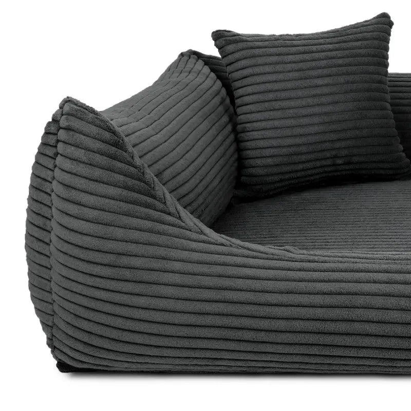 Legowisko dla psa i kota z materacem ortopedycznym ciemno szare - RIMINI DARK GREY DENZOO