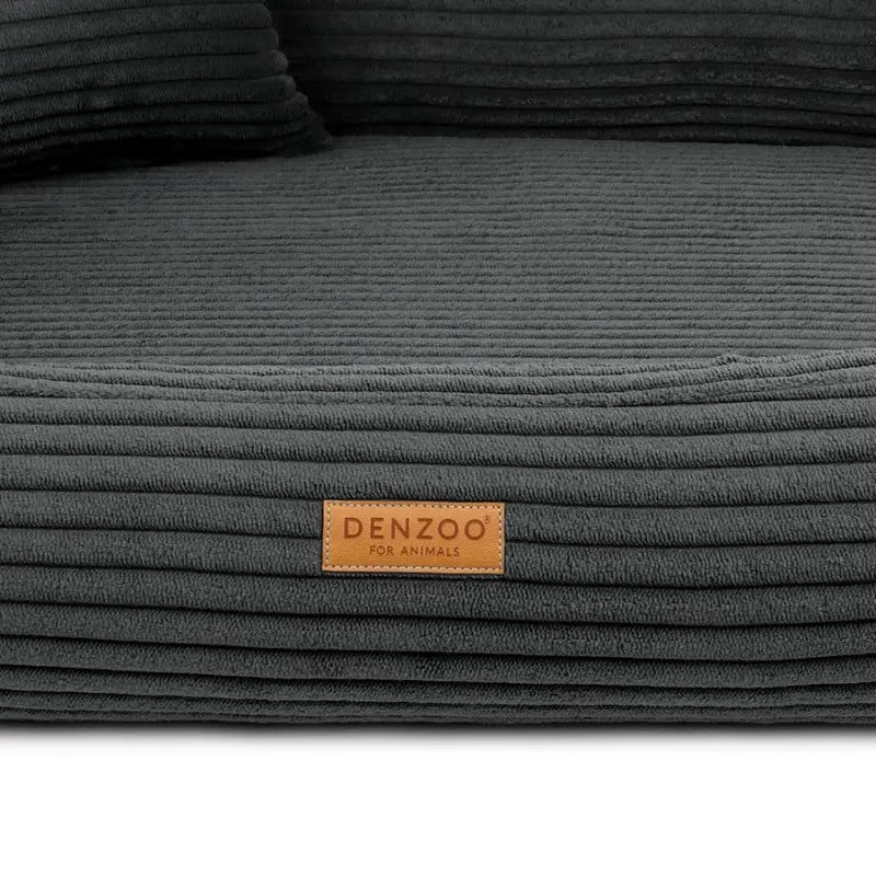 Legowisko dla psa i kota z materacem ortopedycznym ciemno szare - RIMINI DARK GREY DENZOO