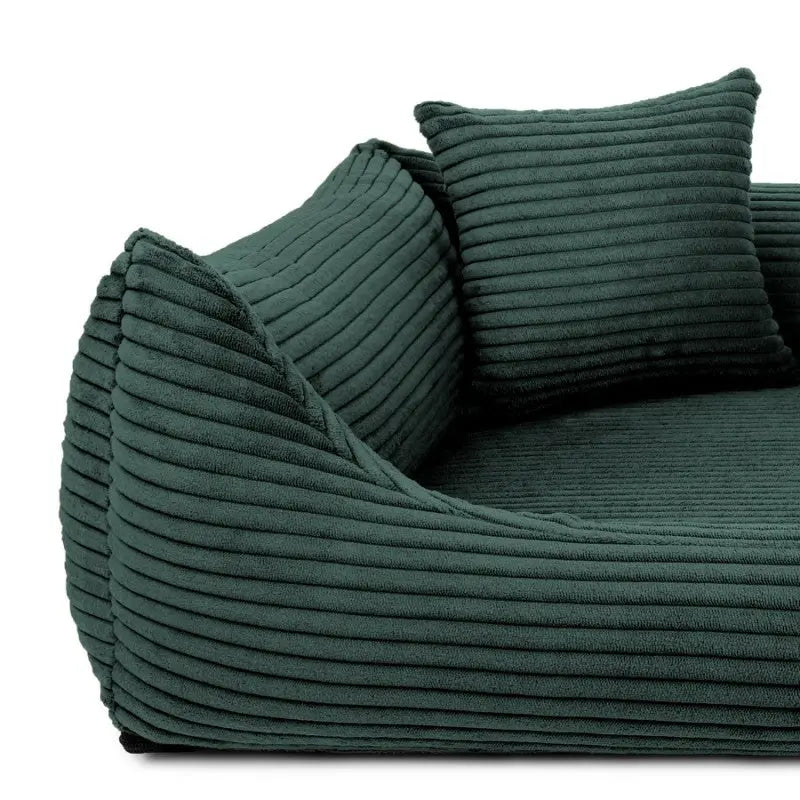 Legowisko dla psa i kota z materacem ortopedycznym butelkowa zieleń - RIMINI BOTTLE-GREEN DENZOO