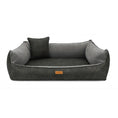 Załaduj obraz do przeglądarki galerii, Legowisko dla psa i kota z materacem ortopedycznym ciemno szare - ANCONA DARK GREY DENZOO
