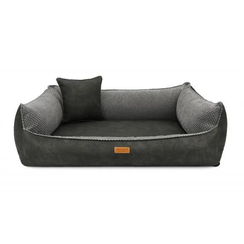 Legowisko dla psa i kota z materacem ortopedycznym ciemno szare - ANCONA DARK GREY DENZOO
