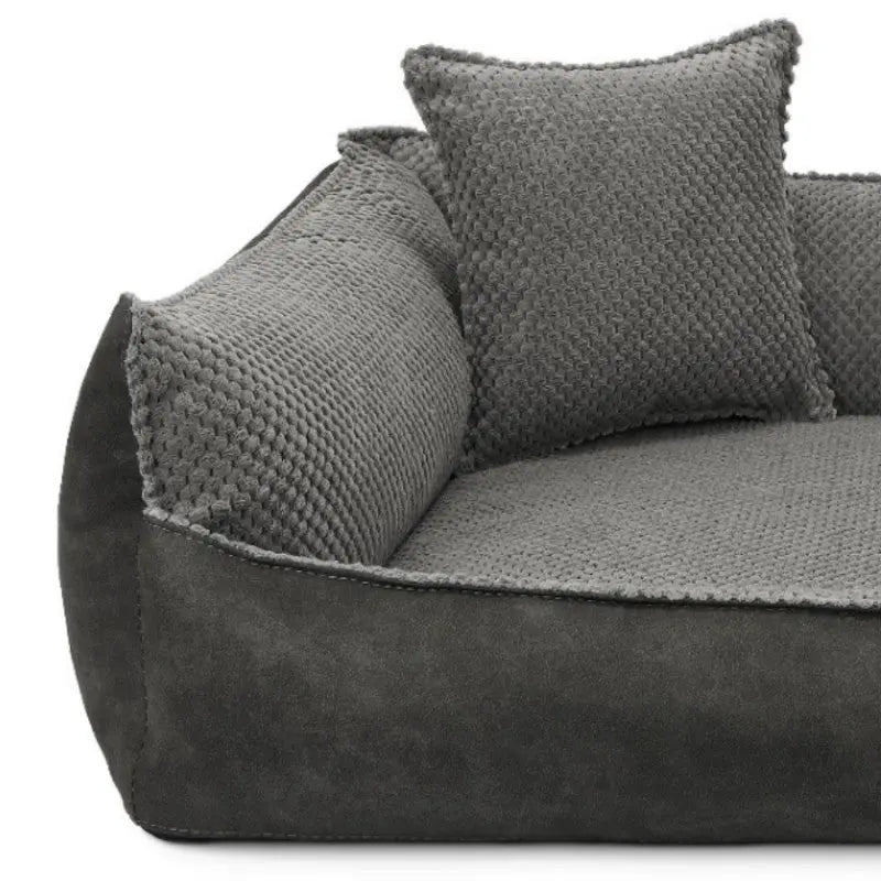 Legowisko dla psa i kota z materacem ortopedycznym ciemno szare - ANCONA DARK GREY DENZOO